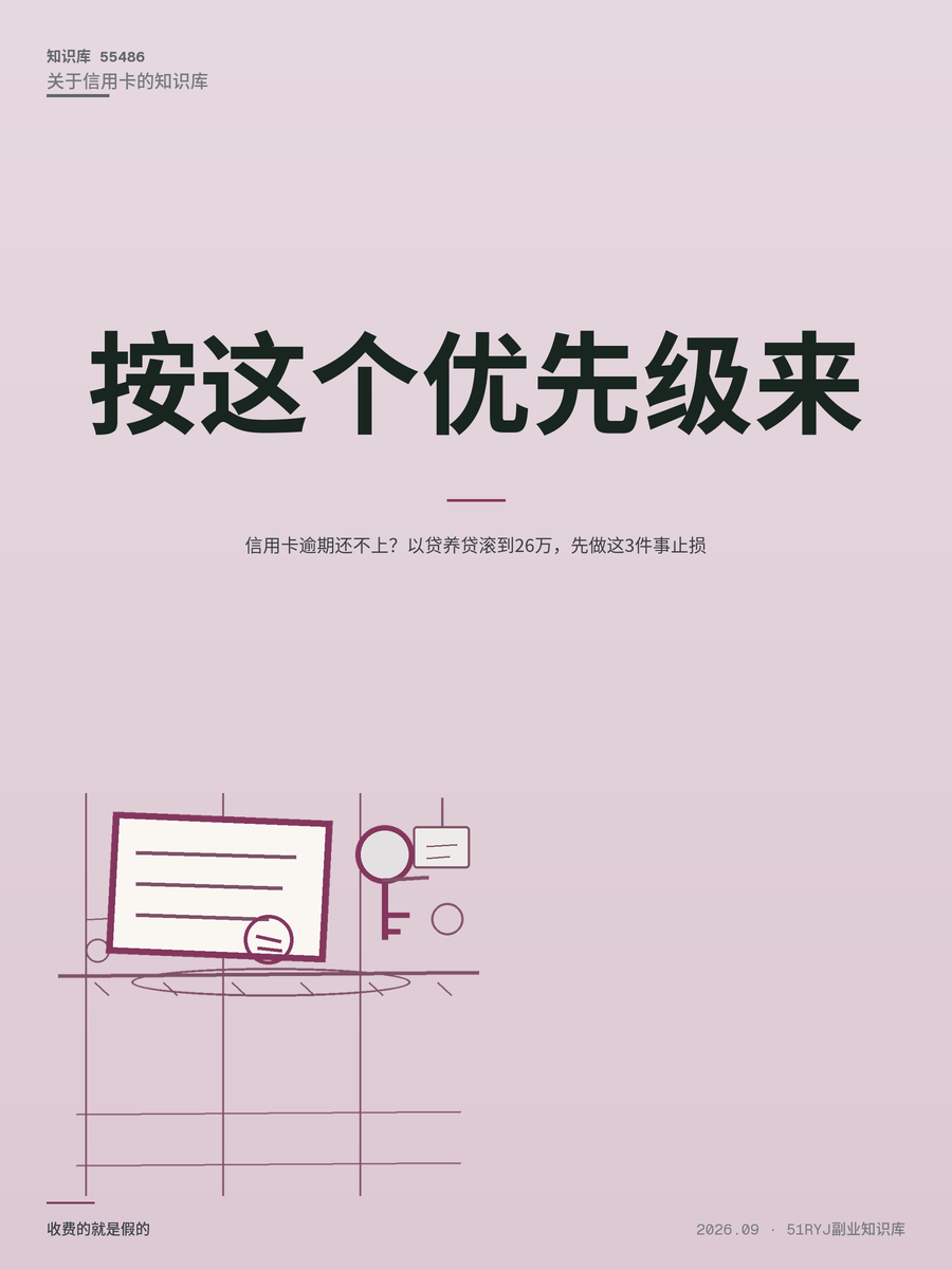 信用卡逾期还不上？以贷养贷滚到26万，先做这3件事止损