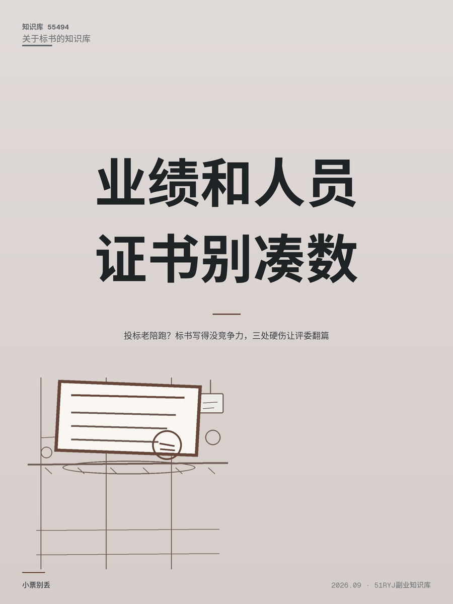 投标老陪跑？标书写得没竞争力，三处硬伤让评委翻篇