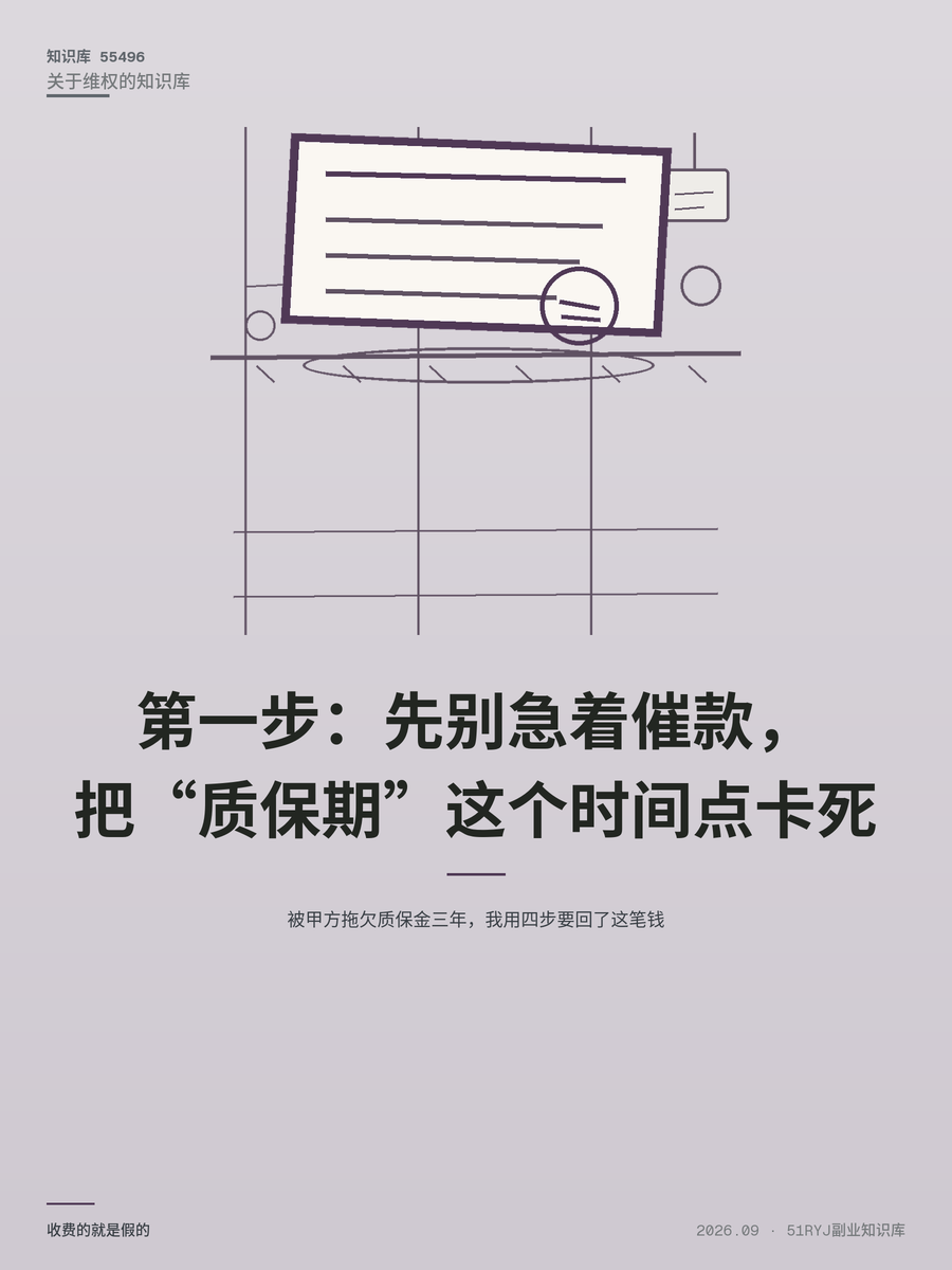 被甲方拖欠质保金三年，我用四步要回了这笔钱