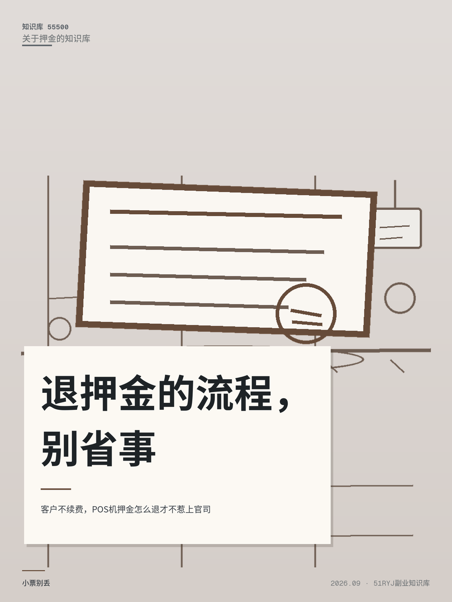 客户不续费，POS机押金怎么退才不惹上官司