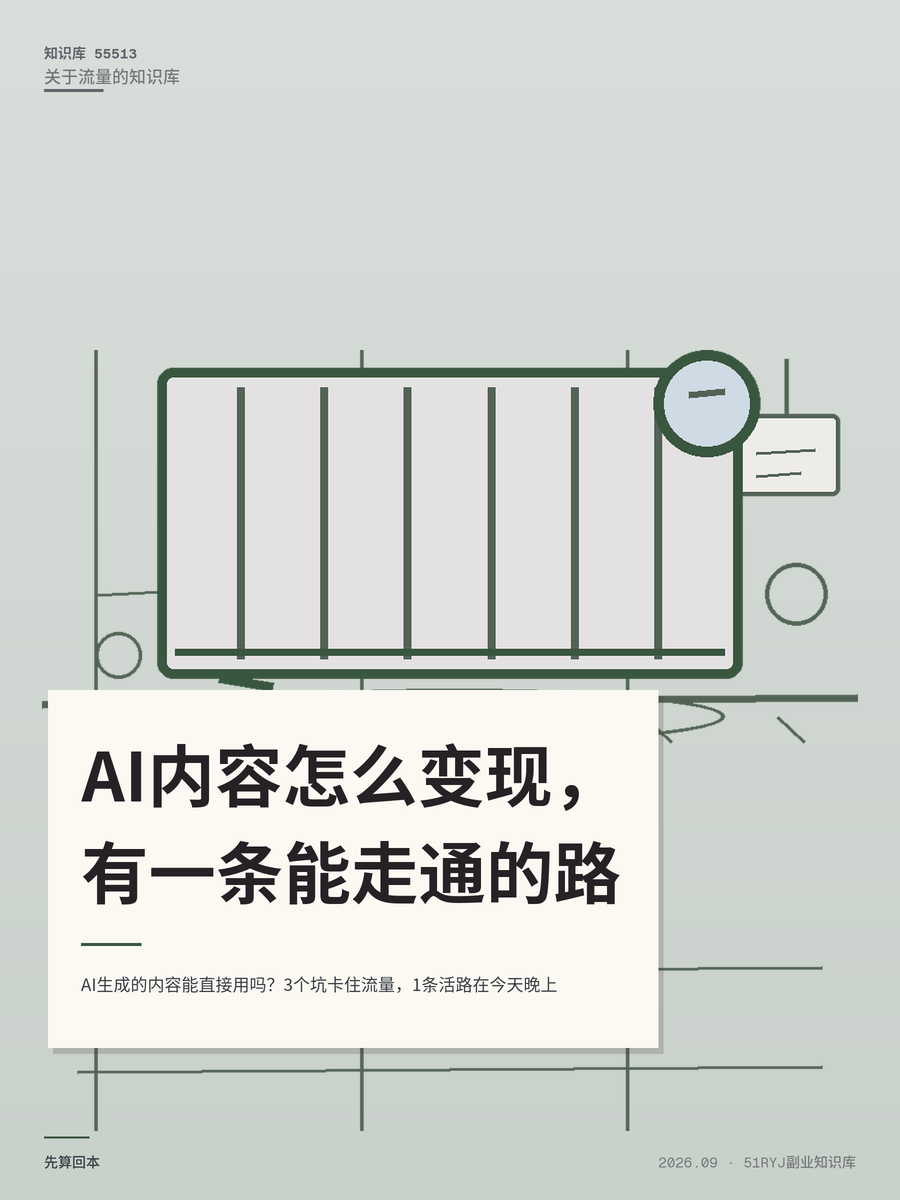 AI生成的内容能直接用吗？3个坑卡住流量，1条活路在今天晚上