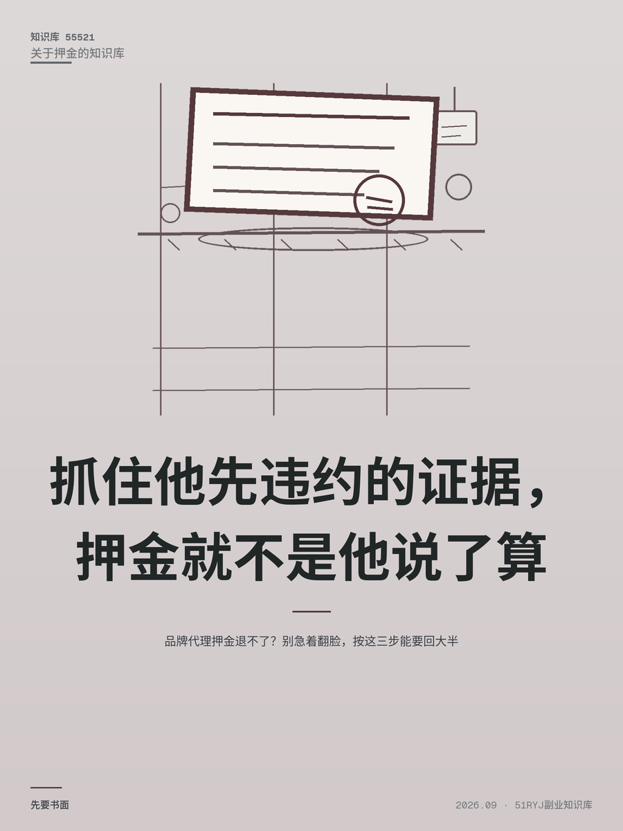 品牌代理押金退不了？别急着翻脸，按这三步能要回大半