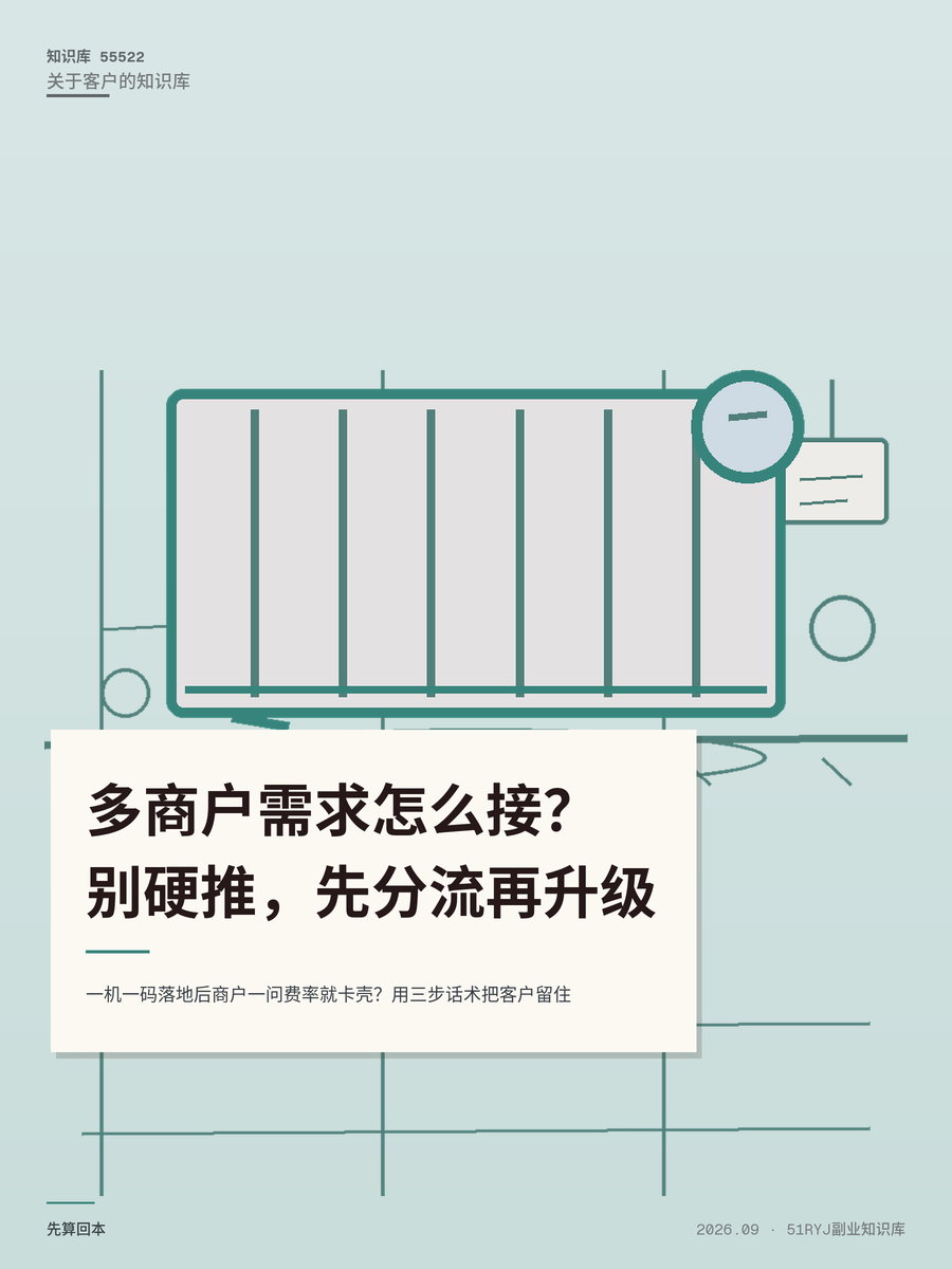 一机一码落地后商户一问费率就卡壳？用三步话术把客户留住