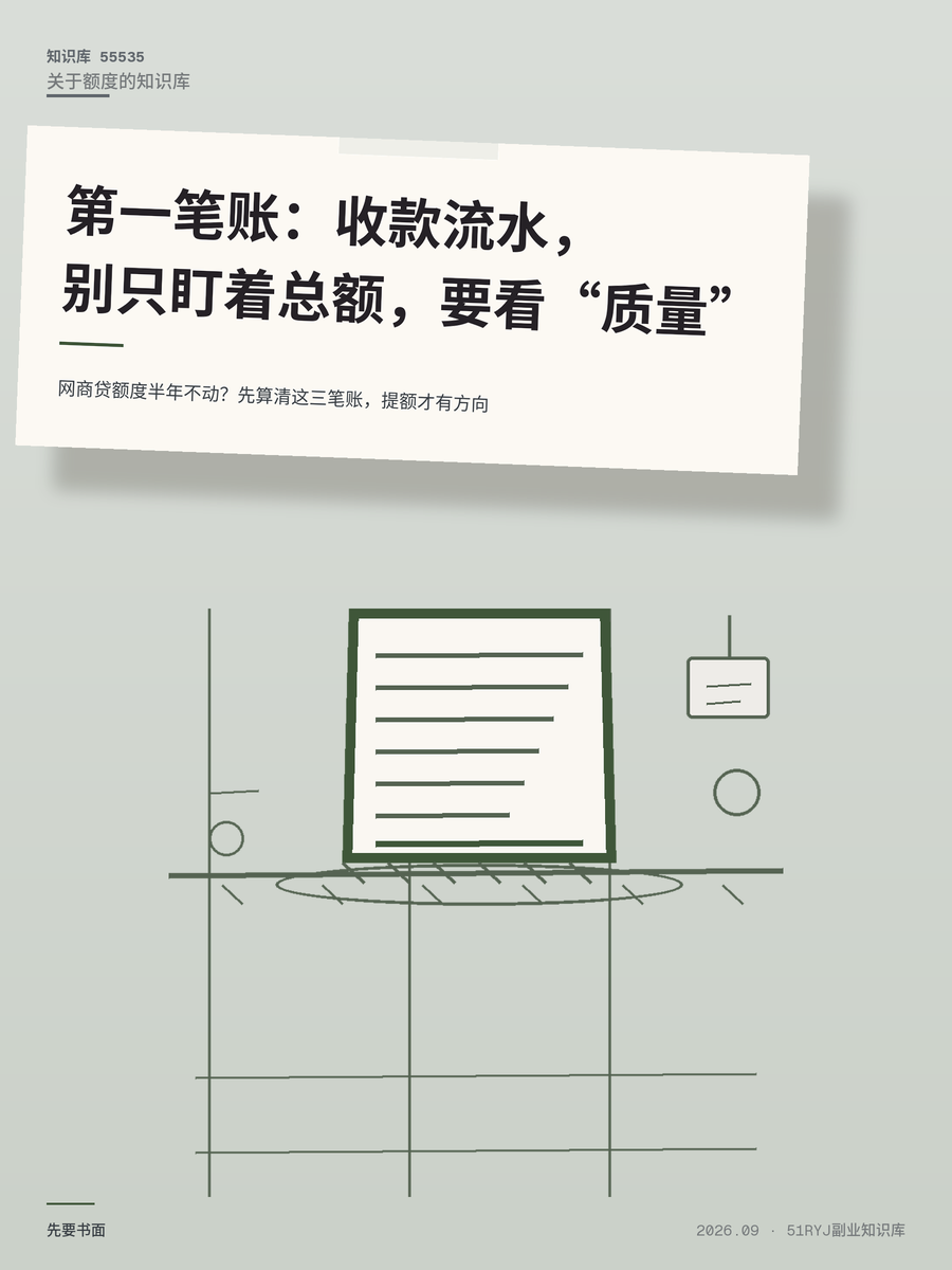 网商贷额度半年不动？先算清这三笔账，提额才有方向