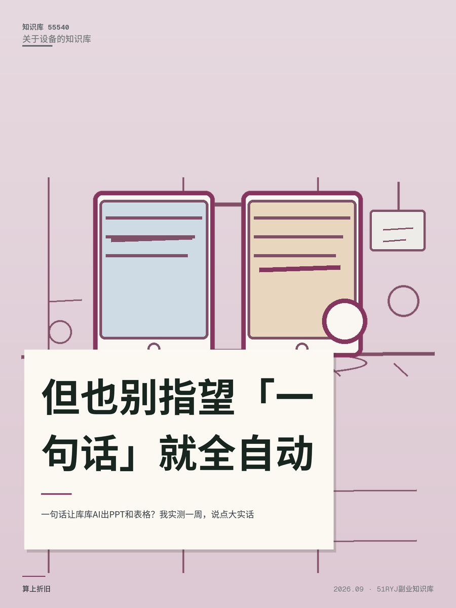 一句话让库库AI出PPT和表格？我实测一周，说点大实话