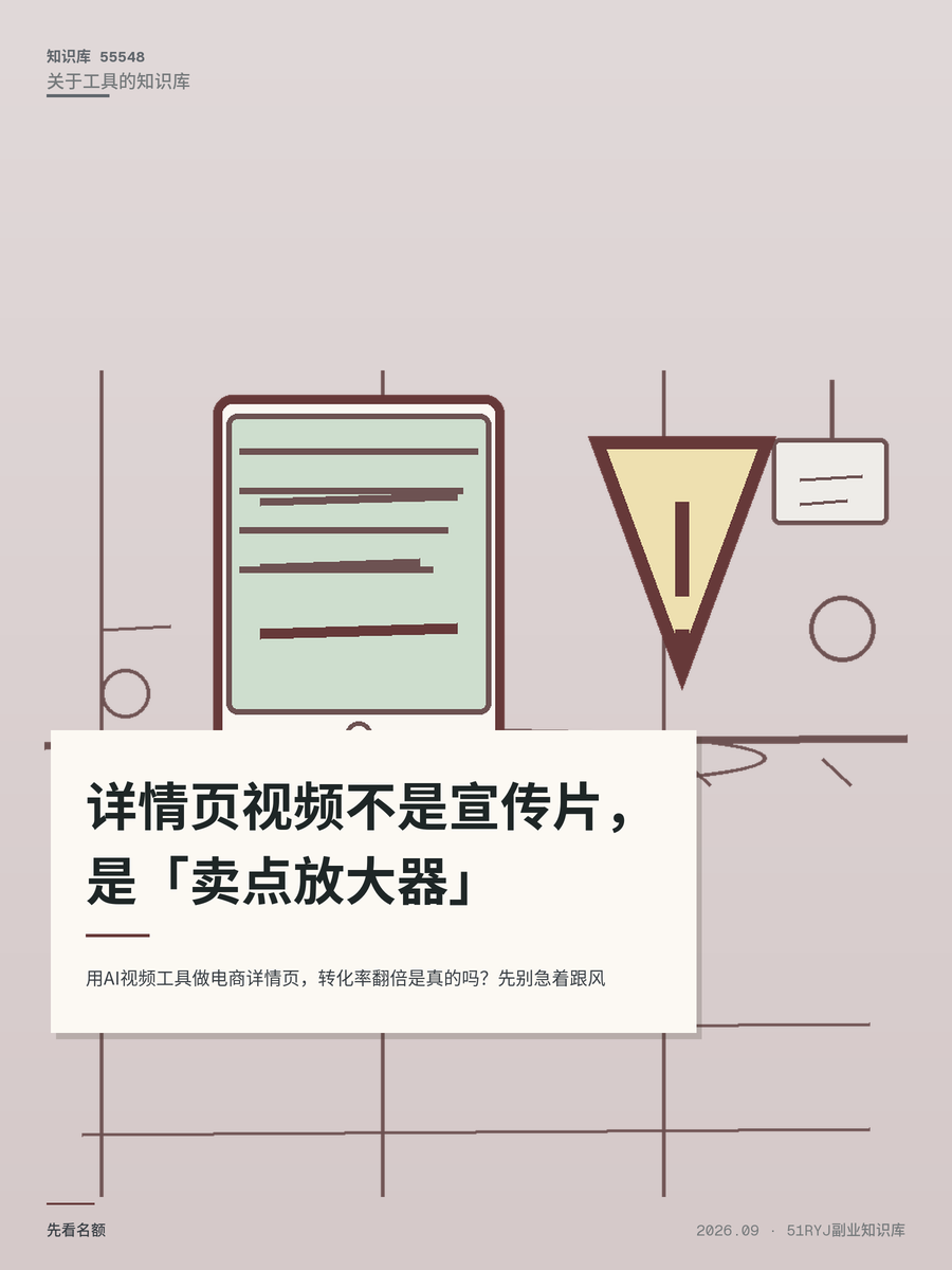 用AI视频工具做电商详情页，转化率翻倍是真的吗？先别急着跟风