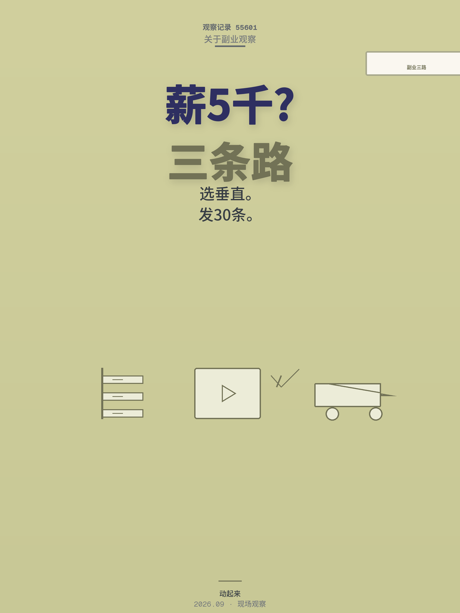 月薪5千副业赚2万：普通人能走的3条路，有一条门槛最低