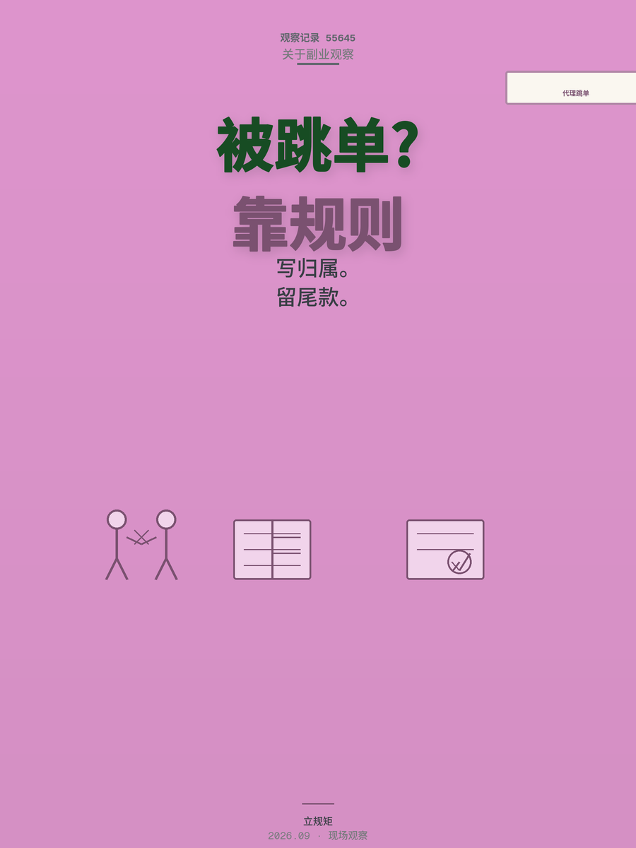 代理跳单佣金白丢？过来人教你用规则把账算明白
