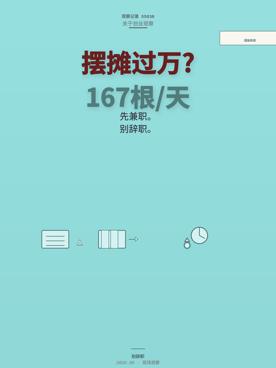 摆摊月入过万是真是假？算完烤肠这笔账，先别急着辞职