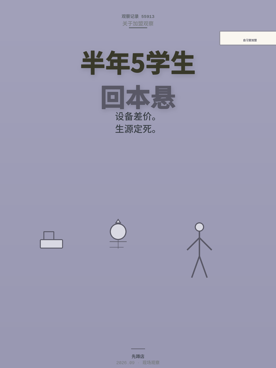 自习室加盟半年收5个学生，30万投资还能回本吗