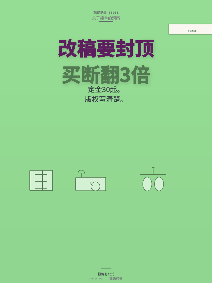 设计接单总死在改稿上？交付规范三件套缺一白干，报价公式拿去直接用