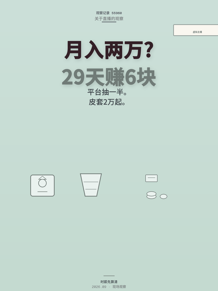 虚拟主播月入两万是真是假：先算清这笔账再入场