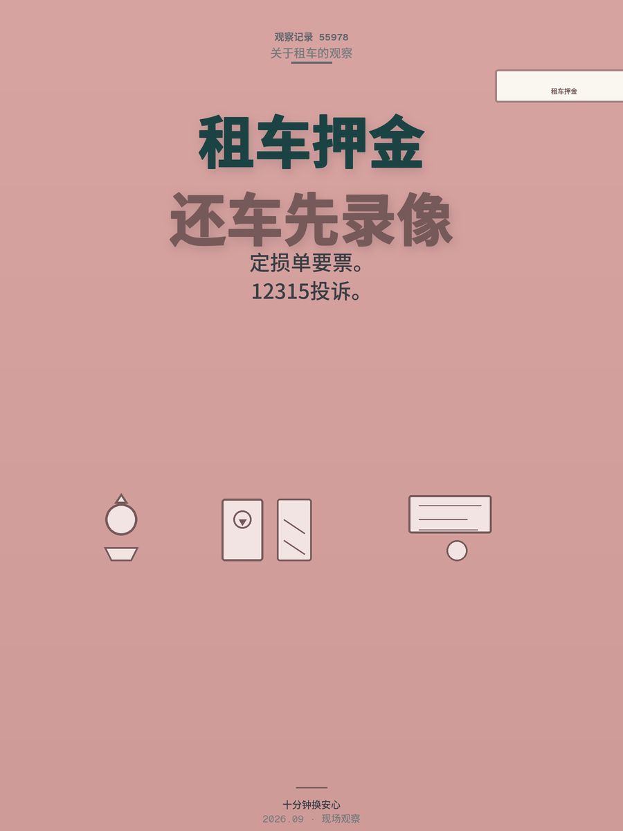租车押金被扣成习惯了？还车时做好这三件事，5000元押金才回得来