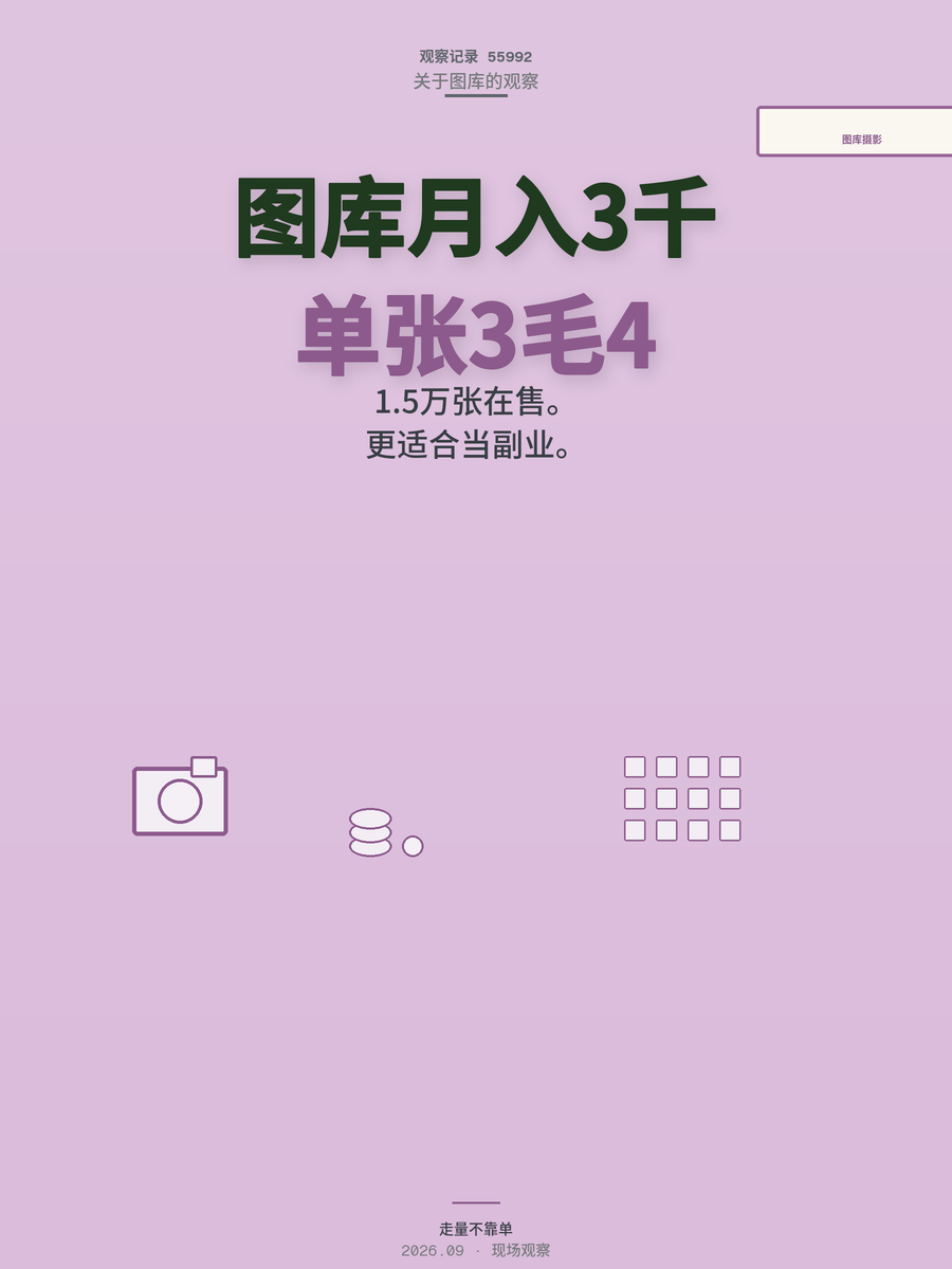 图库摄影月入3000，在这行到底算什么水平