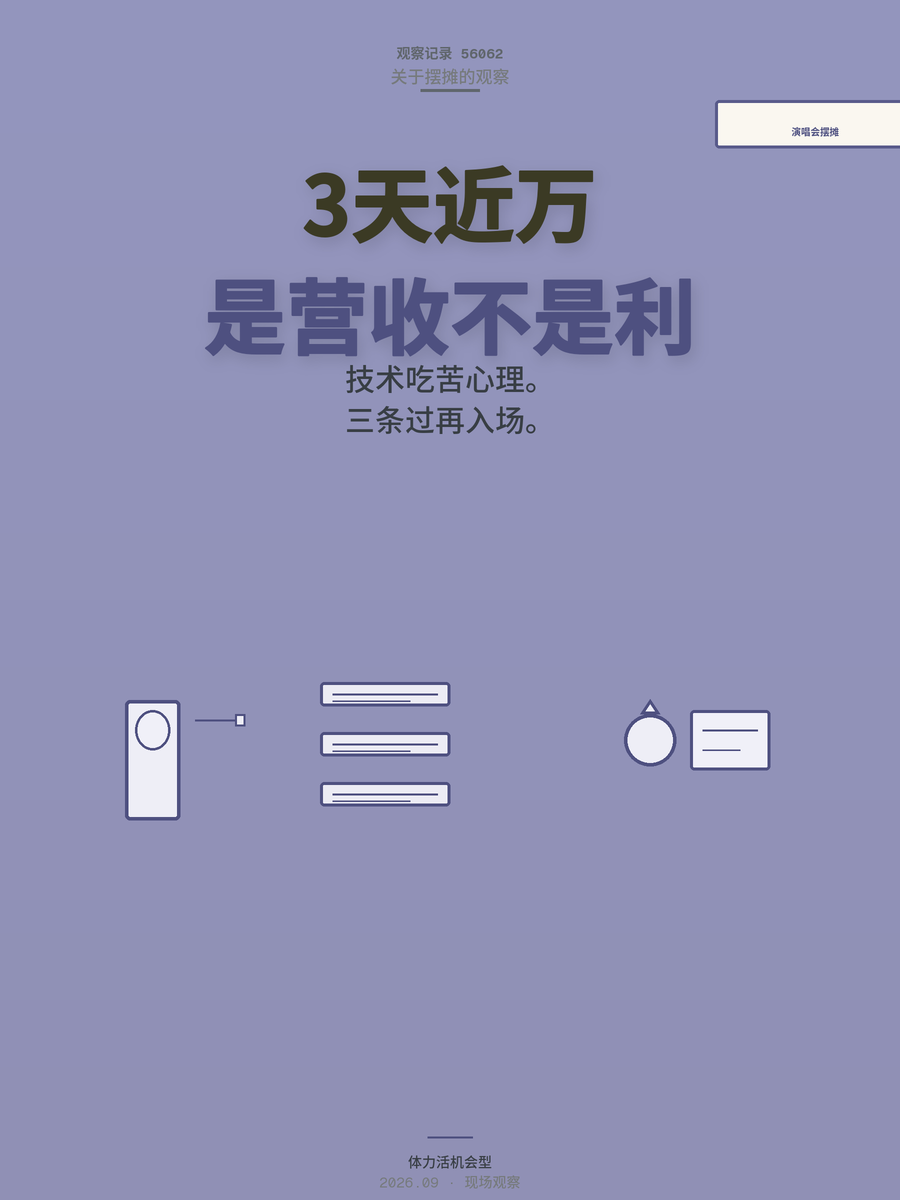 演唱会门口摆摊化妆3天赚近万，算完账你还会去吗