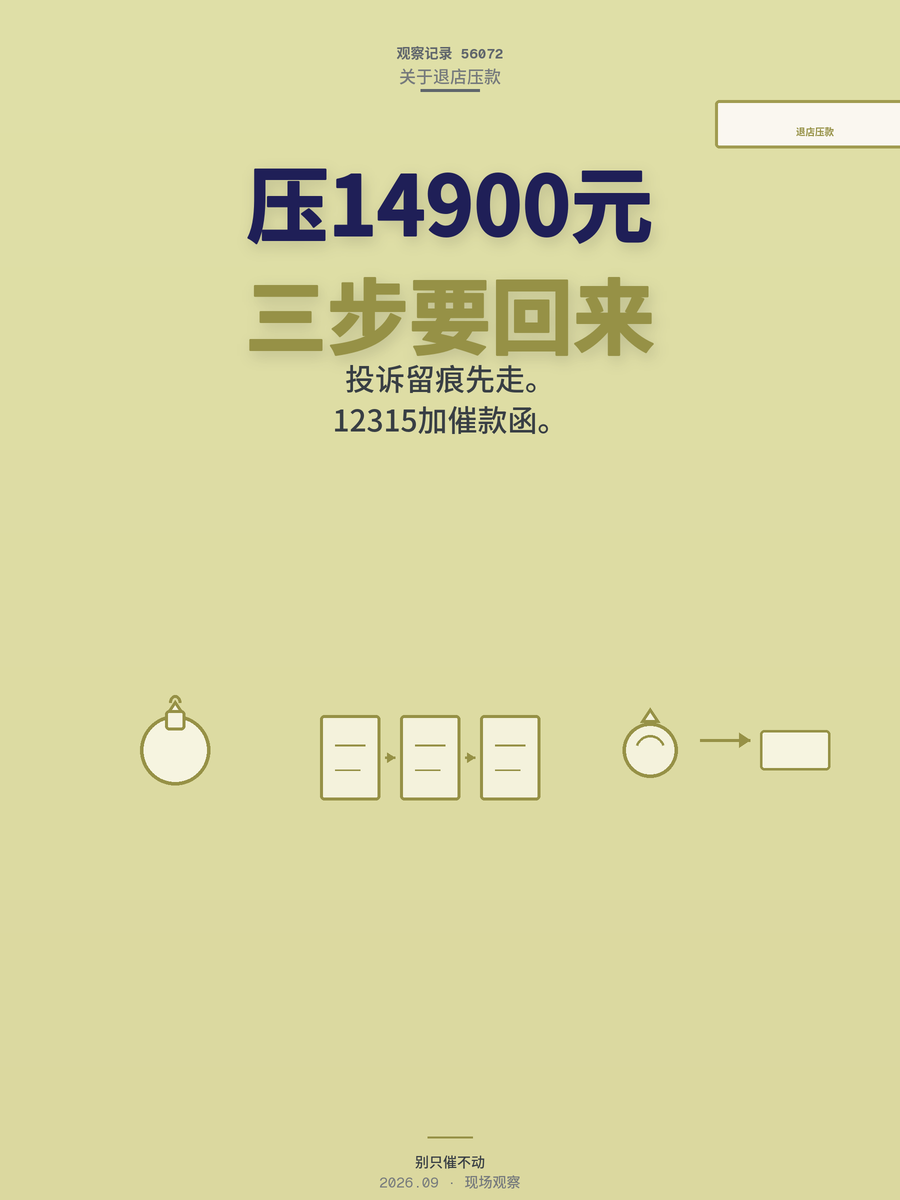 小红书店主退店被压14900元货款3个月：三步要回钱的实操流程