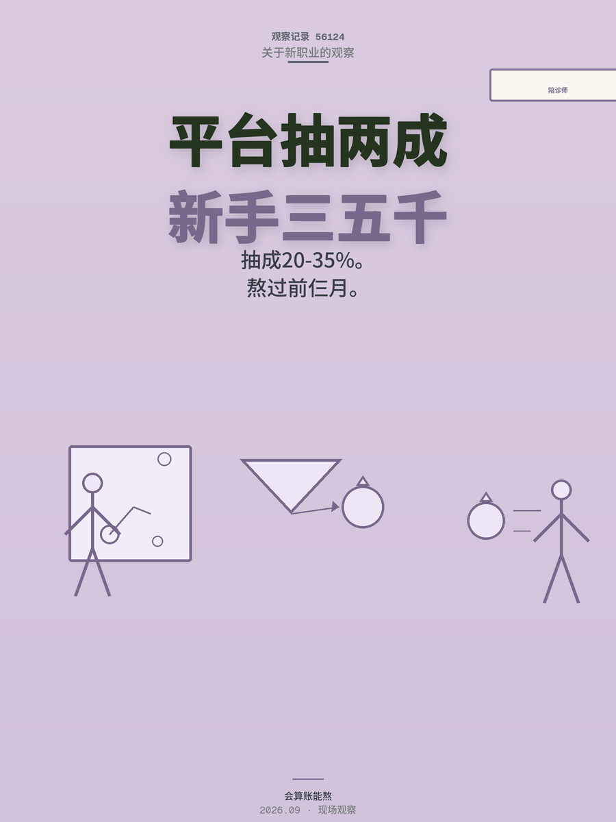 陪诊师月入过万是真是假？算完平台抽成这笔账就清楚了