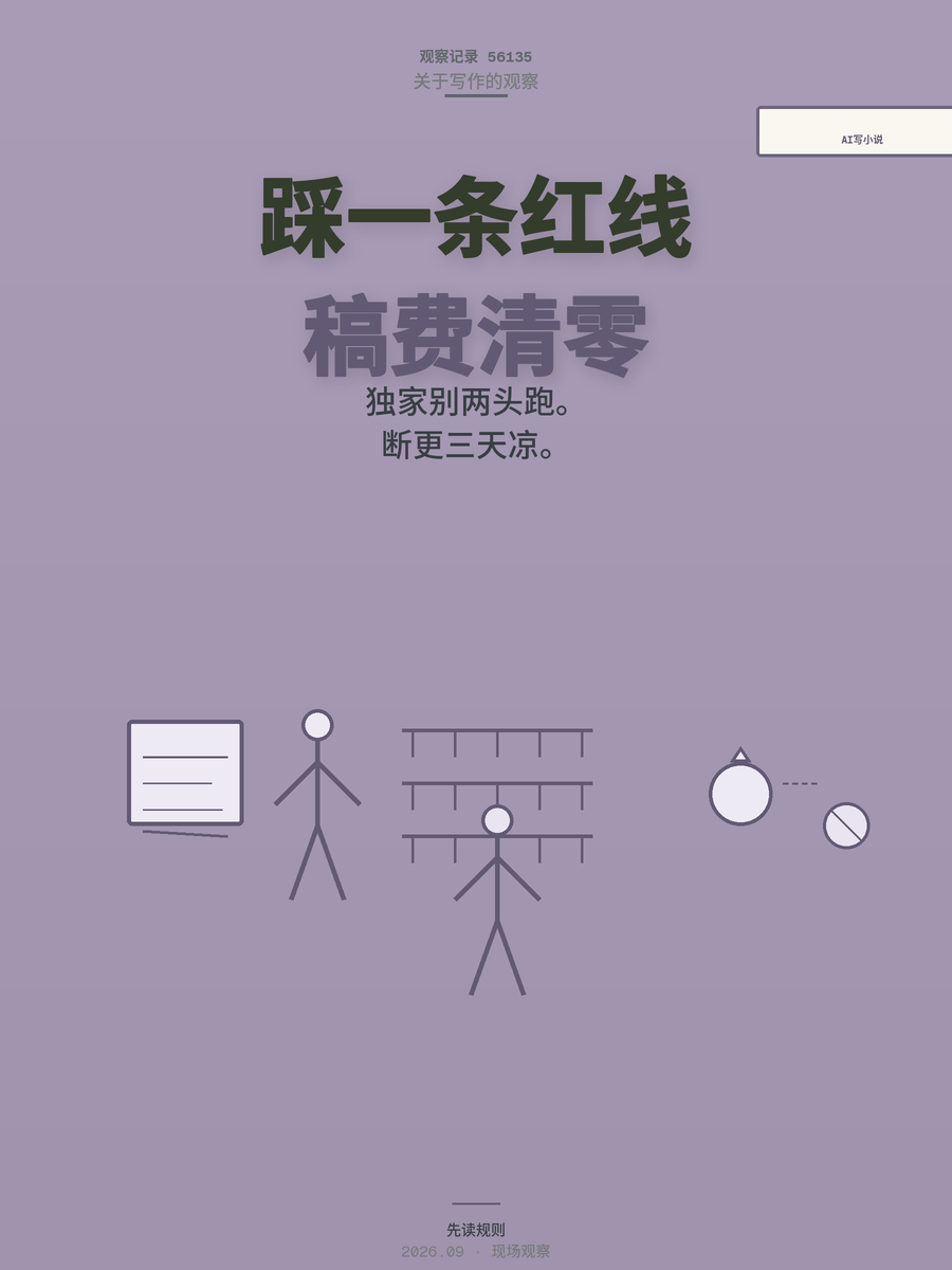 AI写小说投稿月入过万？平台三条红线踩一条，稿费直接清零