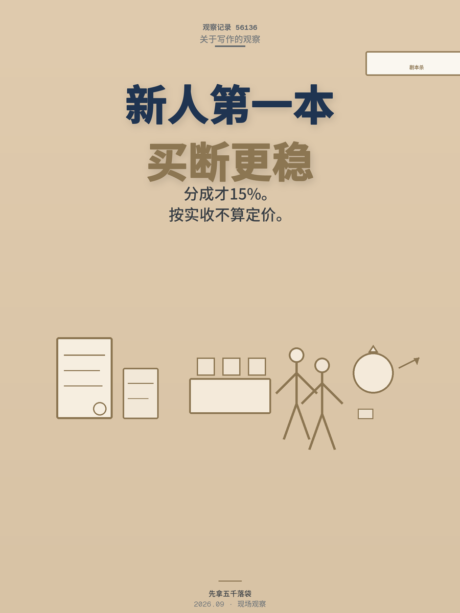 剧本杀本子买断还是分成，新人第一本怎么选才不亏