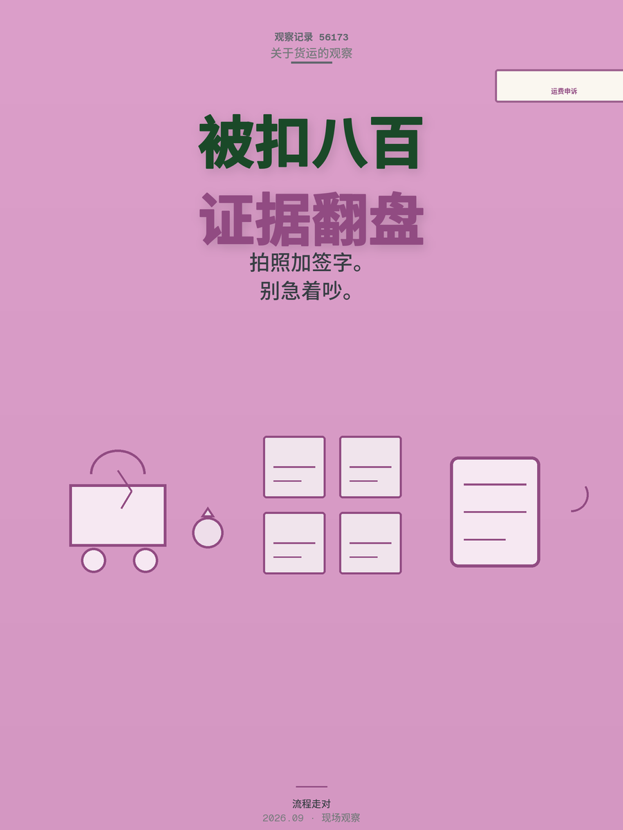 运费被扣怎么申诉？留证据找12328有用，别再吵了