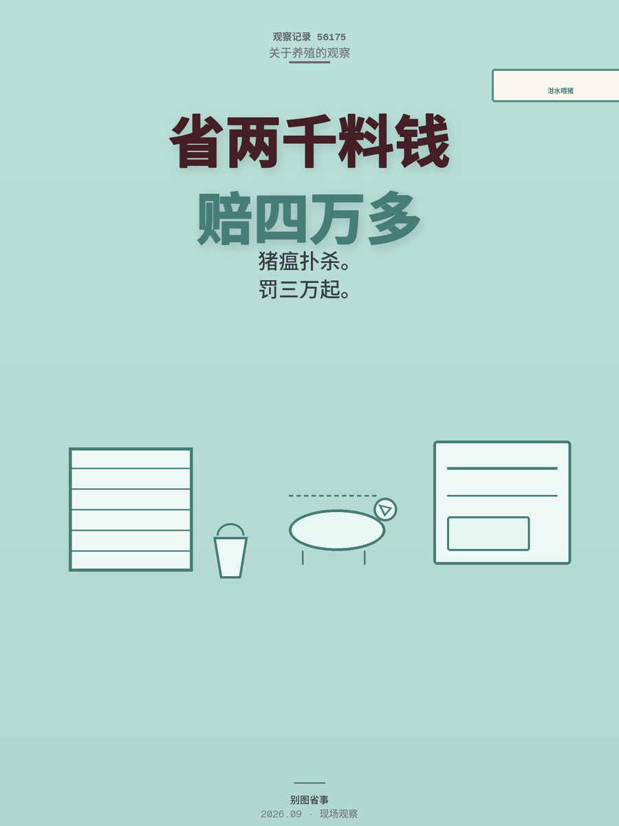 泔水喂猪违法罚3万起，非洲猪瘟风险才是真致命