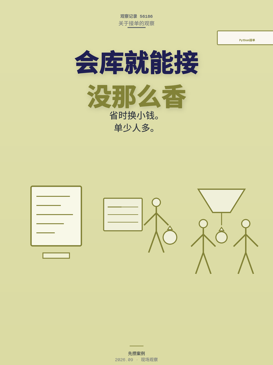 会3个Python库就想月入3000？接单前先看清这碗饭怎么吃