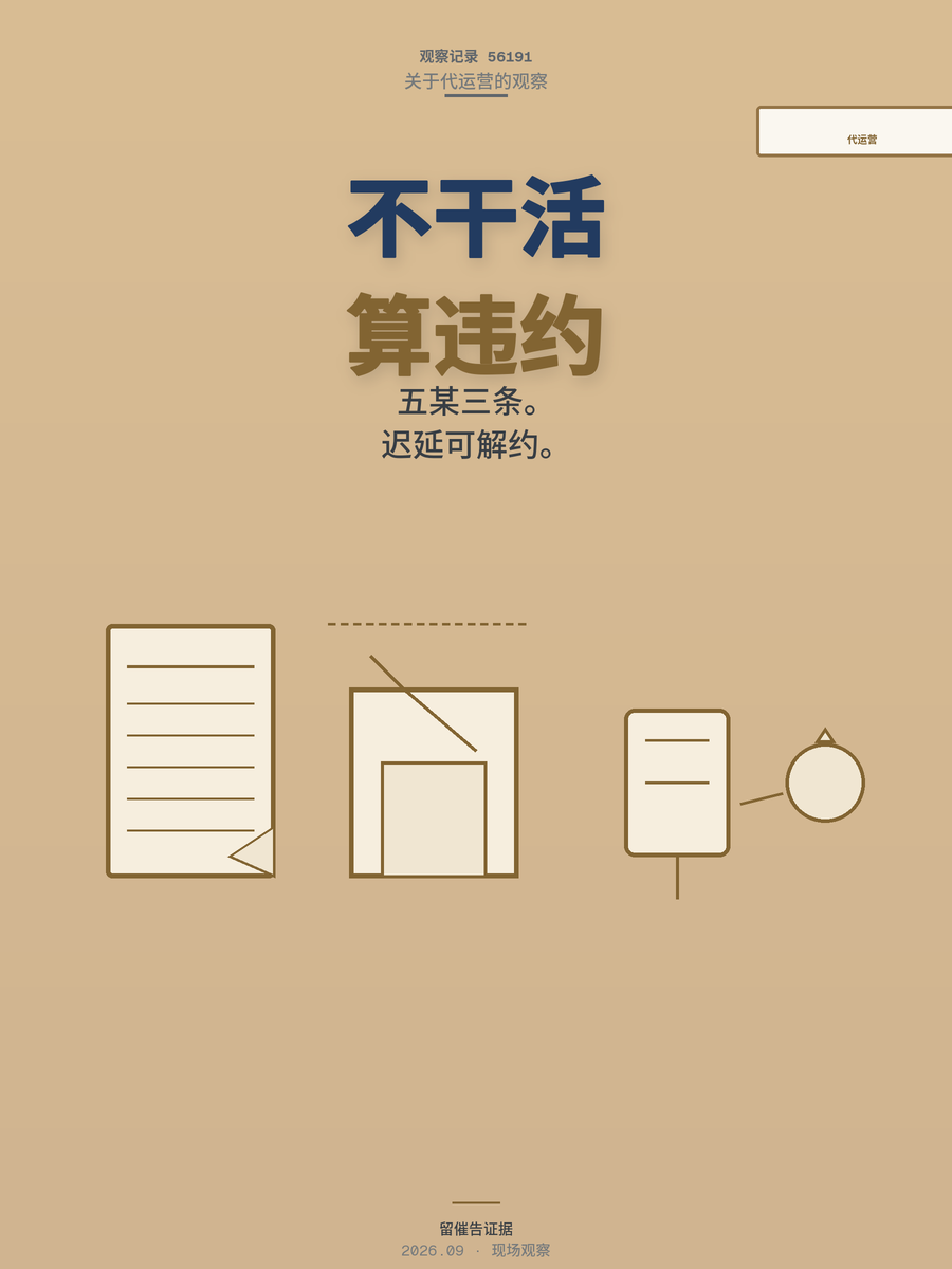 代运营不干活算不算违约？民法典563条能退钱吗