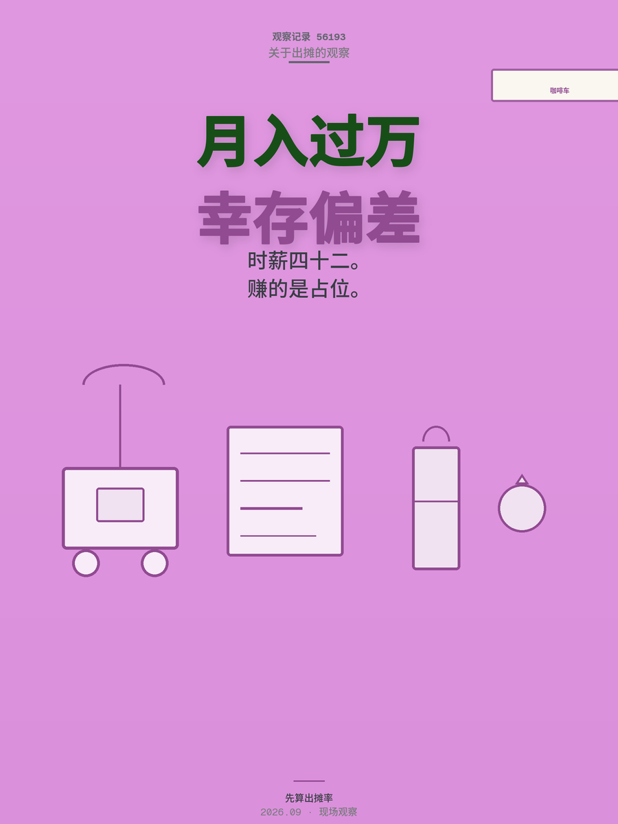咖啡车月入1万是假的？算了这笔账，时薪还不如奶茶店