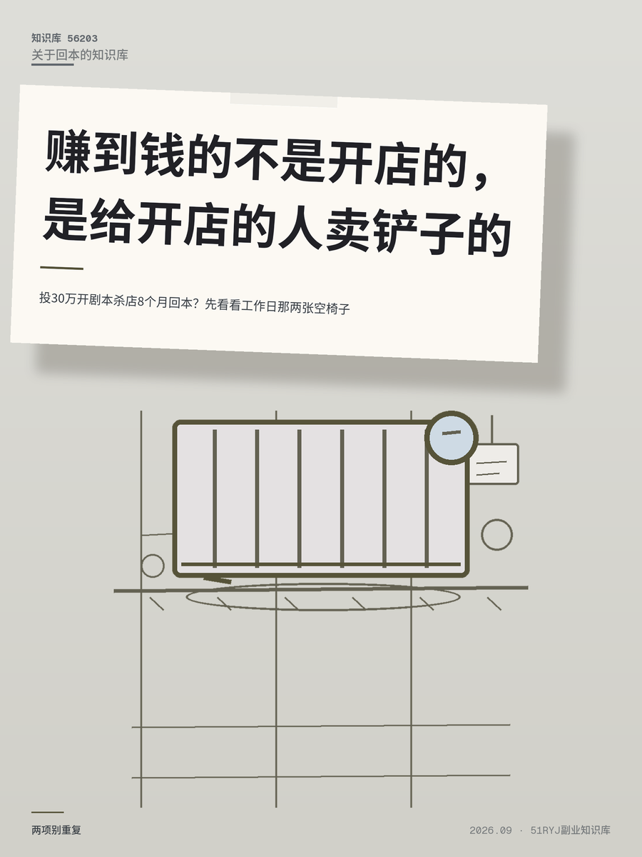 投30万开剧本杀店8个月回本？先看看工作日那两张空椅子