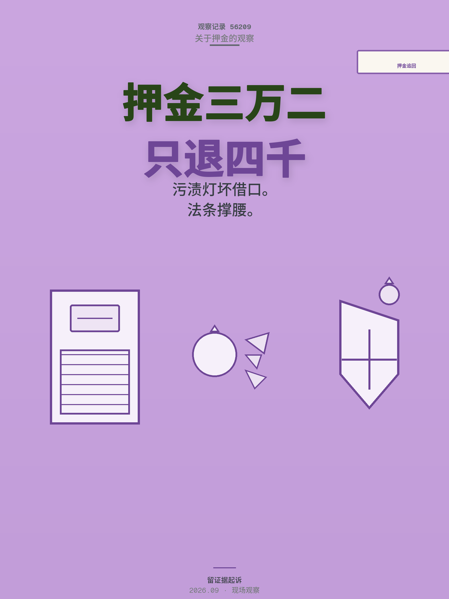 门面转让押金被扣不退？民法典577条教你追回