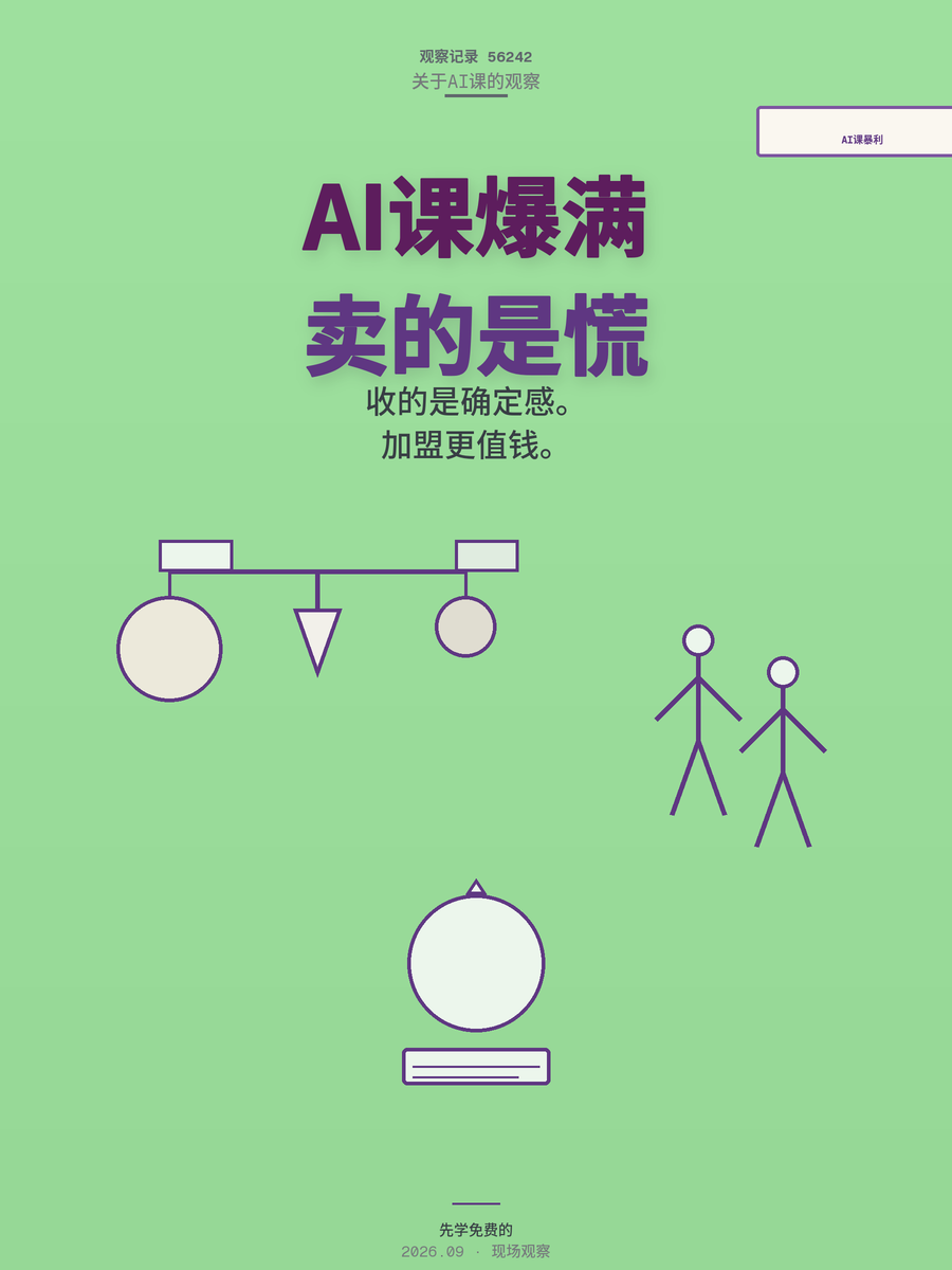 29800一期的AI课场场爆满，副业赚钱的真相藏在这笔账里
