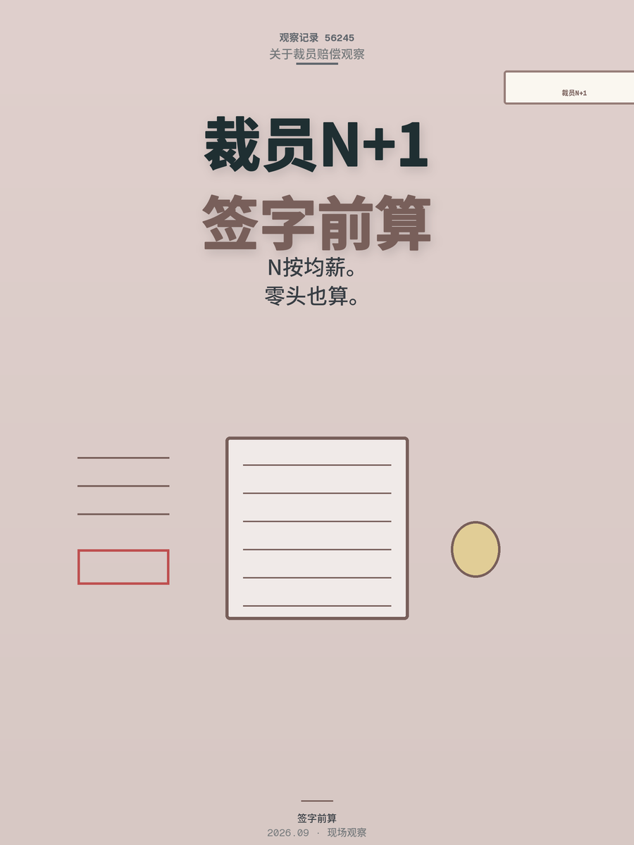 被裁N+1赔偿怎么算？签字前把账算明白