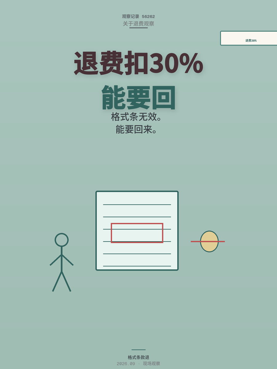 私教课退费扣30%手续费合法吗？一个案例告诉你为什么能要回来