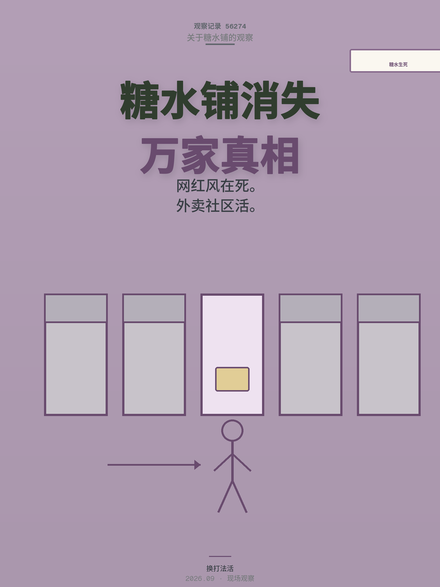 糖水铺一年消失14000家，现在开店月入过万还有戏吗