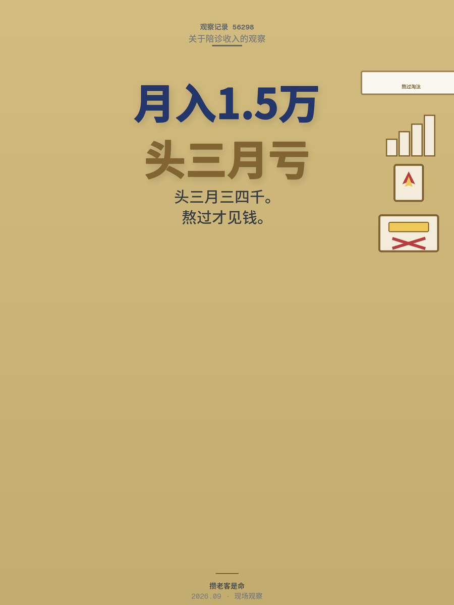 陪诊师月入1.5万？头三个月三四千才是真相，熬过这关的人不多