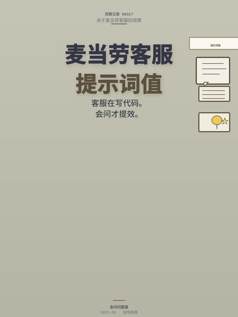 麦当劳客服被逼写代码，背后提示词技能才是真值钱的东西