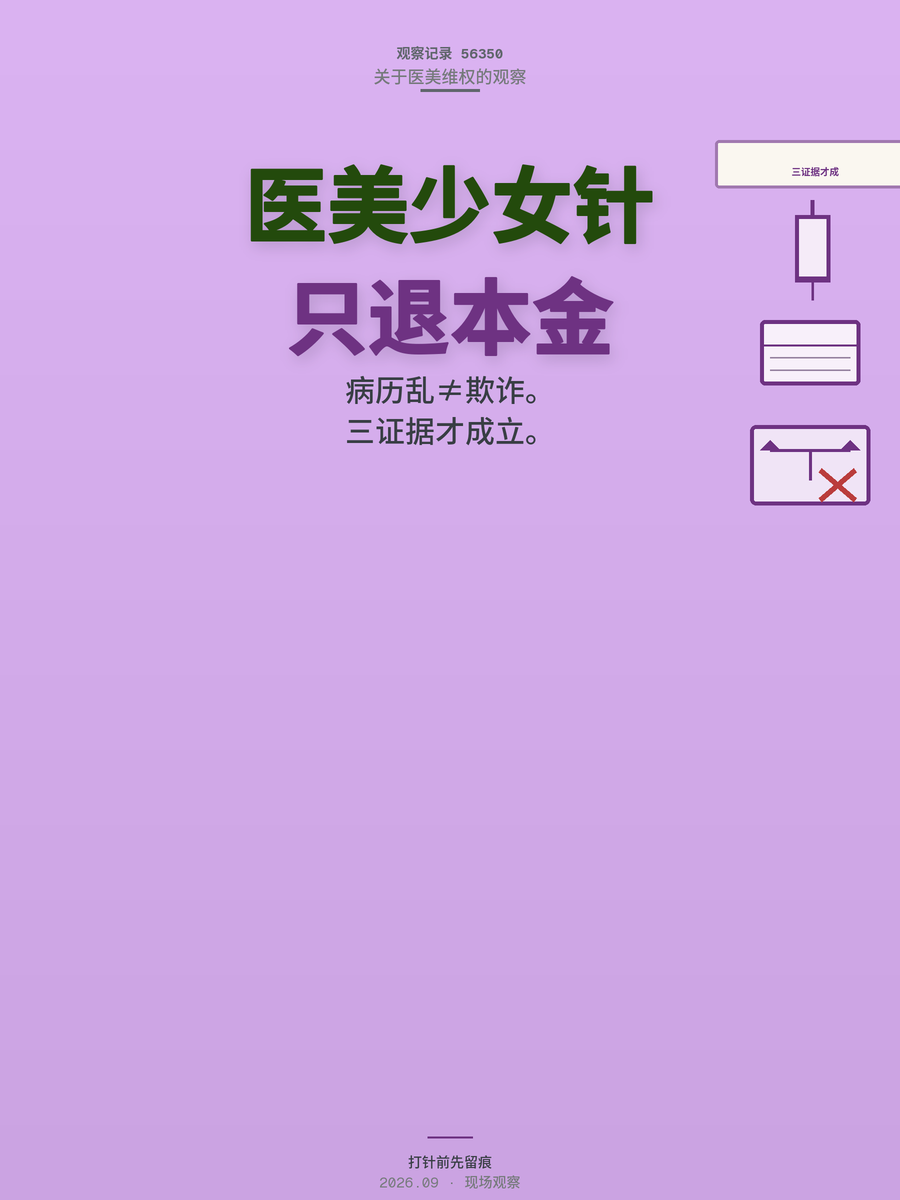 打139支少女针只拿回本金？医美欺诈维权，最难的是这一步