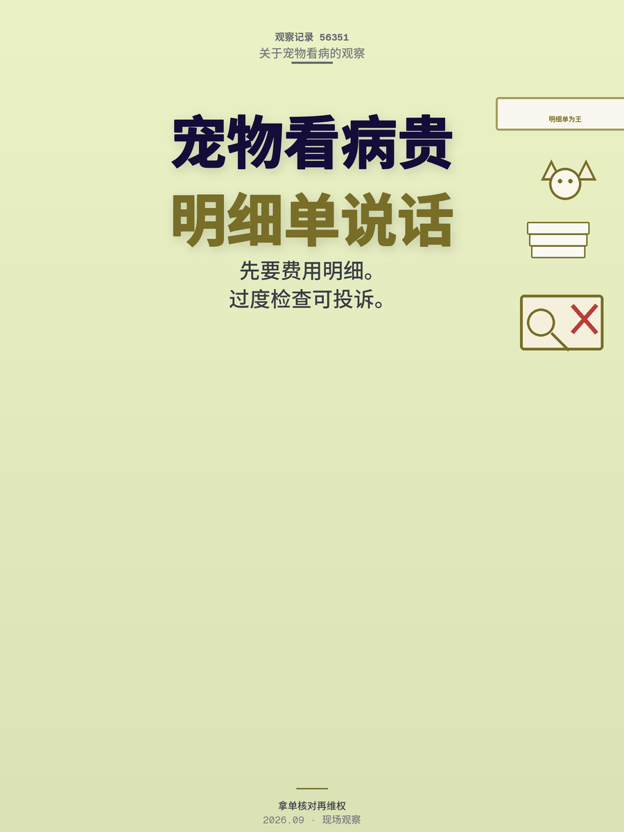 宠物肠胃炎花2500元，先别急着吵，把费用明细单拿到手再算账