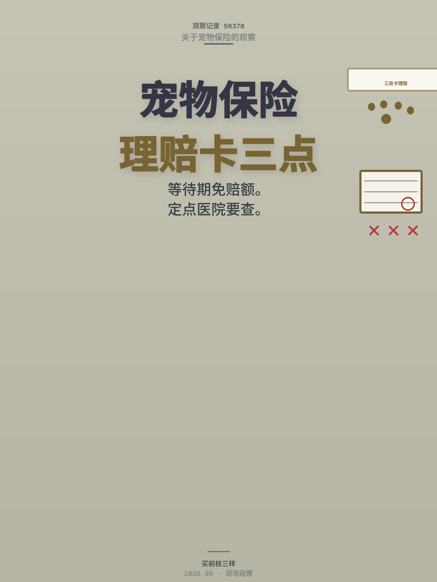 宠物保险理赔难？90%的人钱白交，核心就卡在这三点