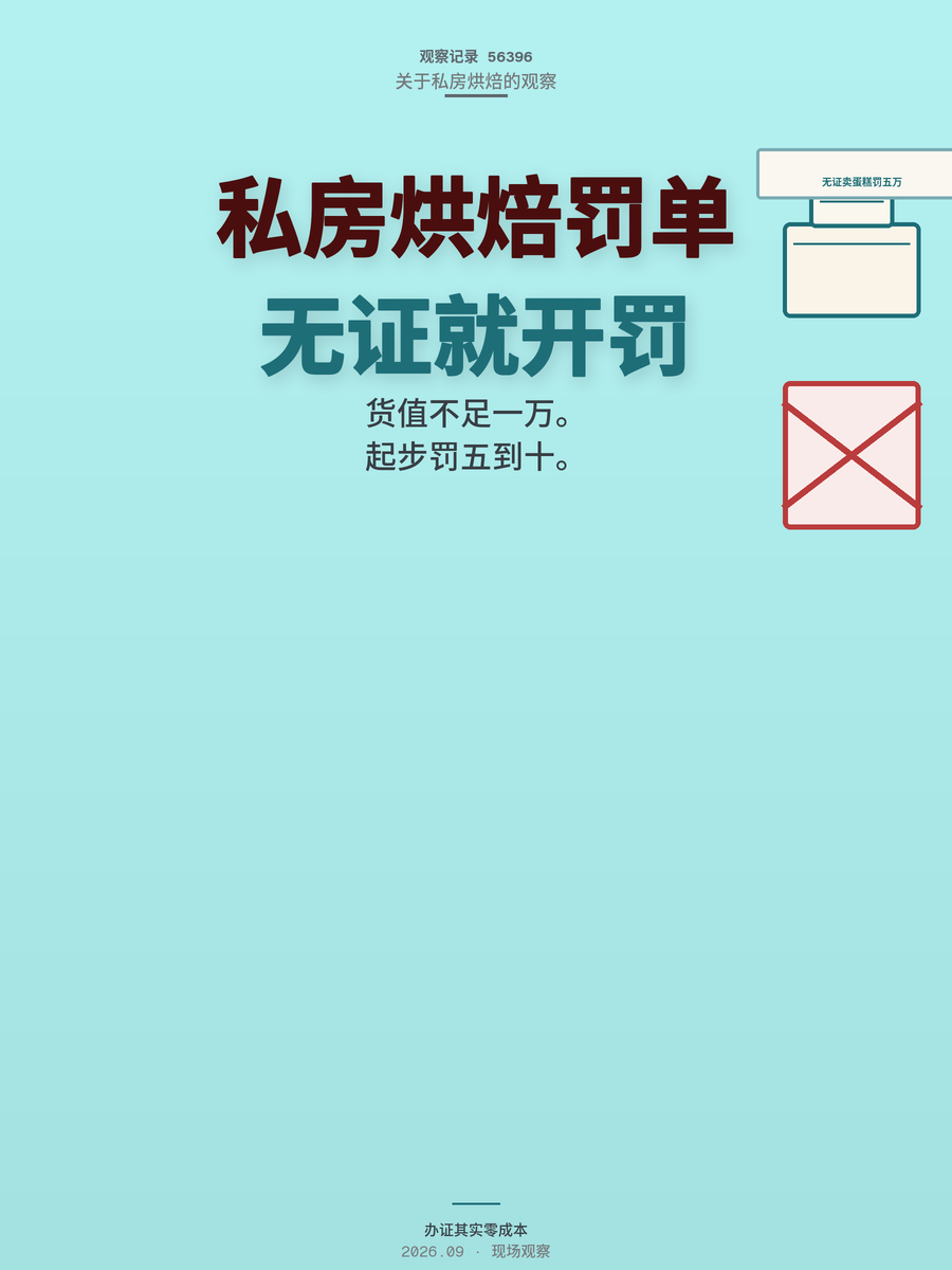朋友圈卖蛋糕罚5万起步？私房烘焙接单前先办这个证，零成本