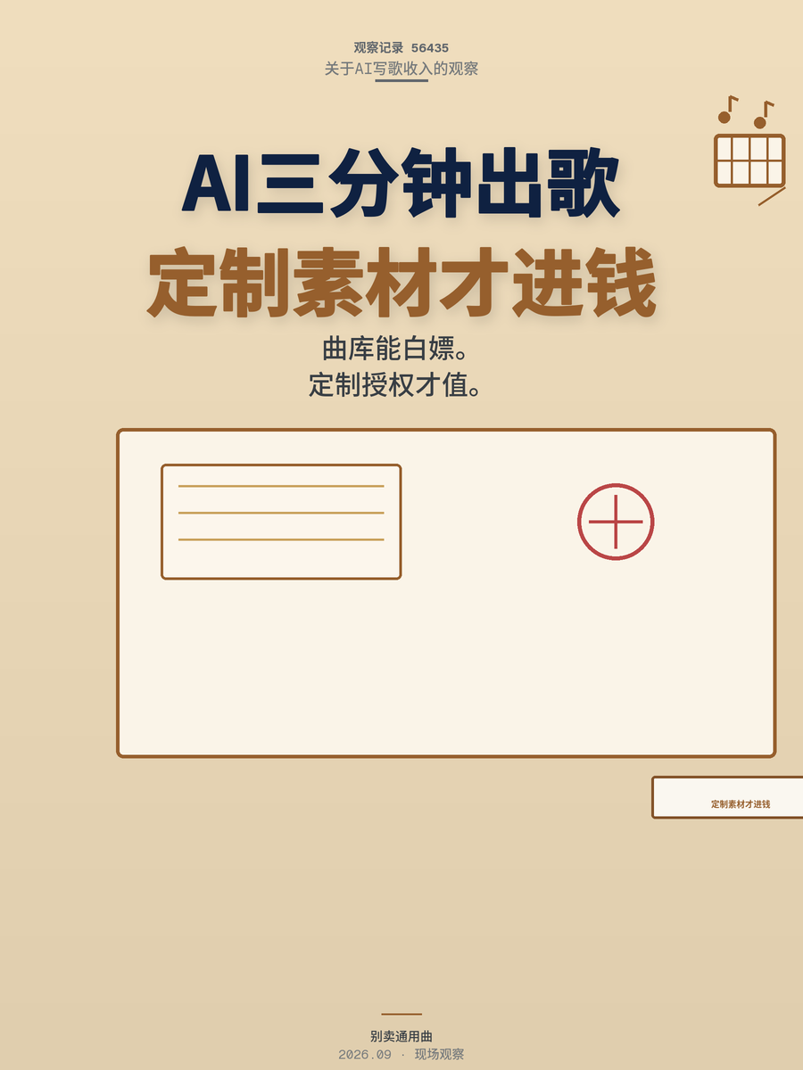 AI写歌3分钟一首，钱却藏在定制和素材包里