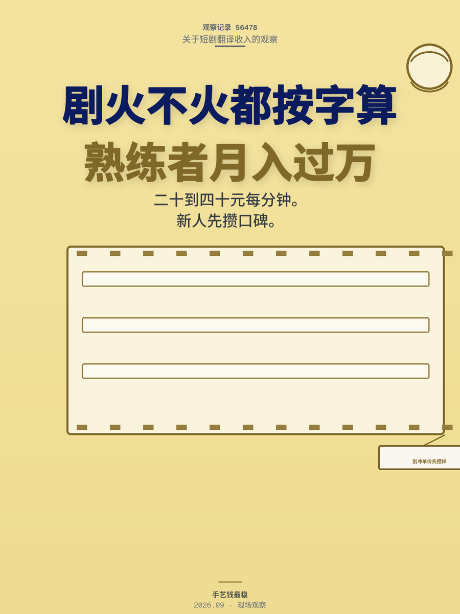 短剧出海翻译月入过万？这笔钱的计算方式你得先看清