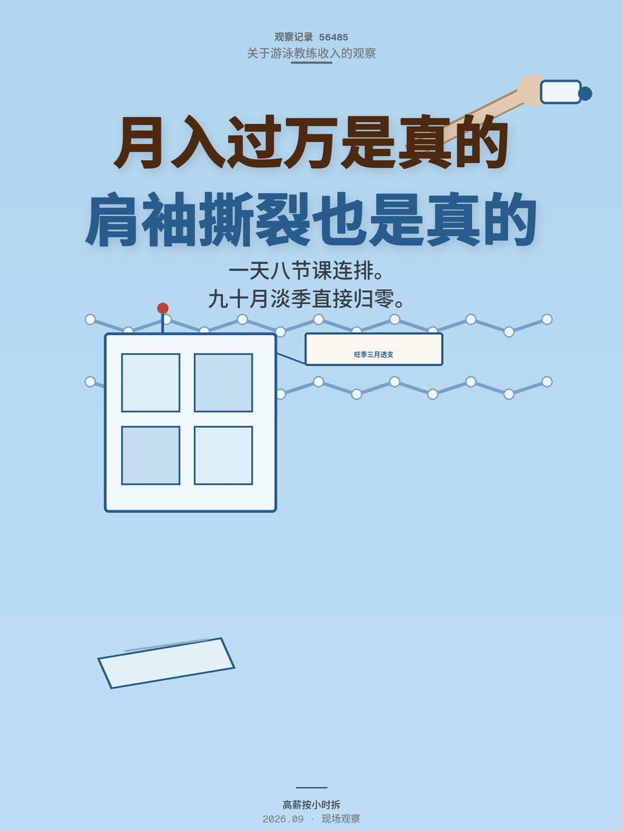 暑假游泳教练月入过万是真的，但那是拿身体换的