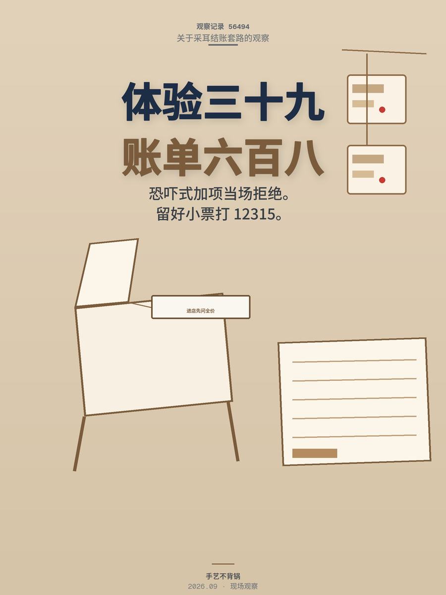 采耳39元体验价一小时账单680：不是手艺贵，是套路贵