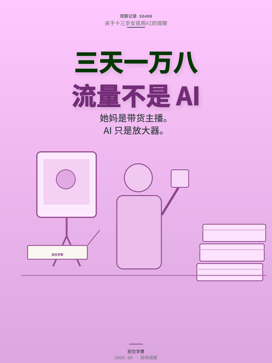13岁女孩3天赚1.8万，真相是流量不是AI，普通人能复制吗