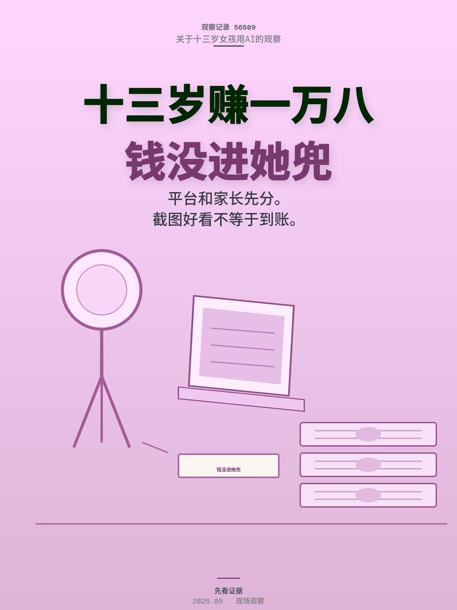13岁女孩靠AI赚1.8万，真相和你想的不一样