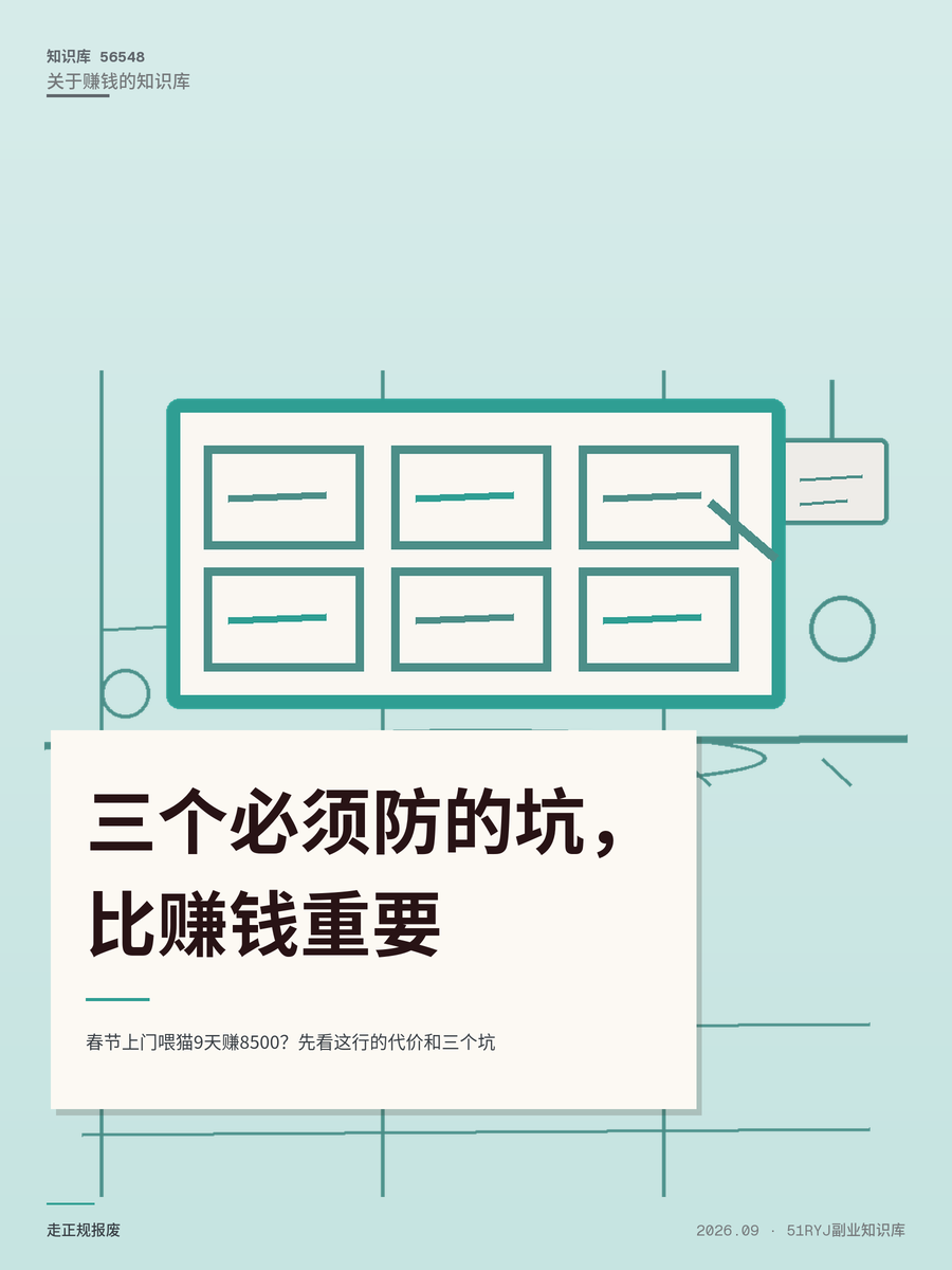 春节上门喂猫9天赚8500？先看这行的代价和三个坑