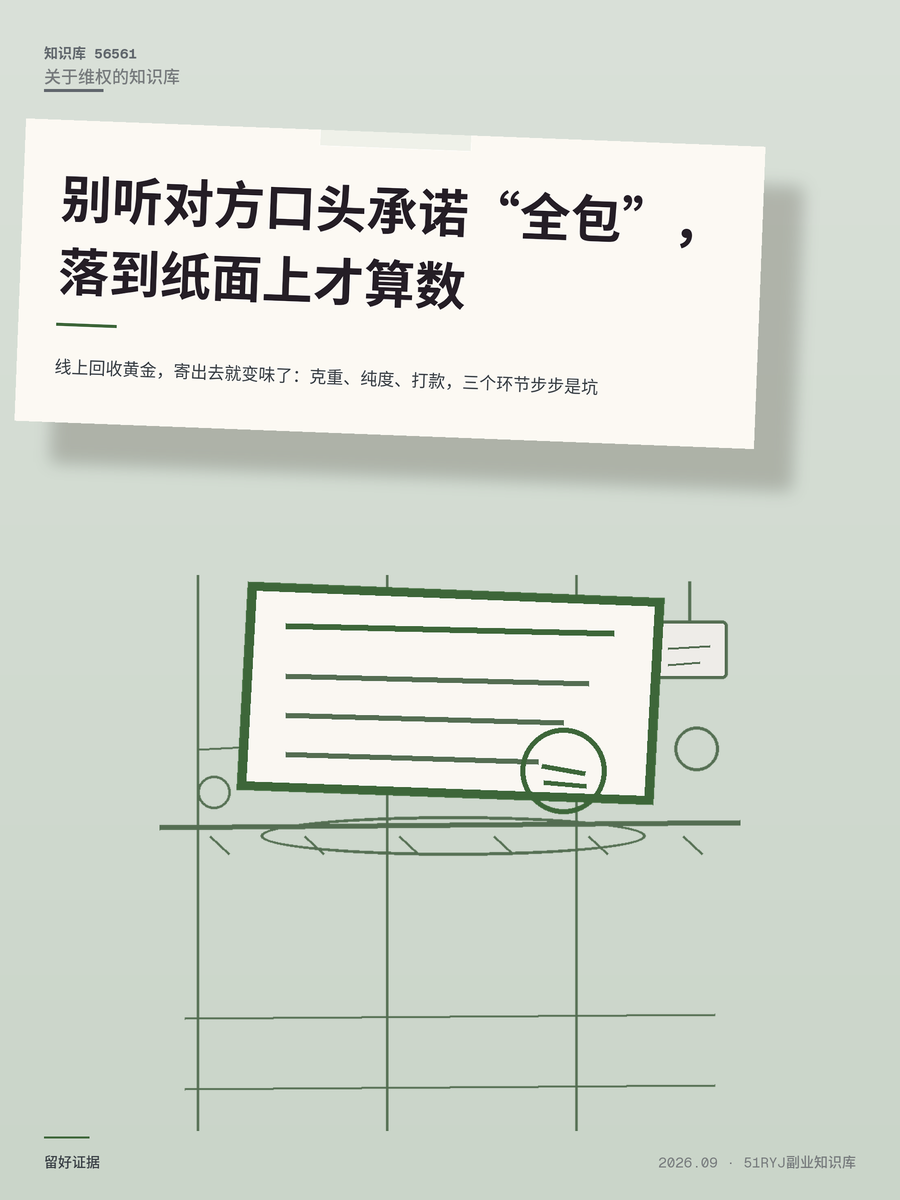 线上回收黄金，寄出去就变味了：克重、纯度、打款，三个环节步步是坑