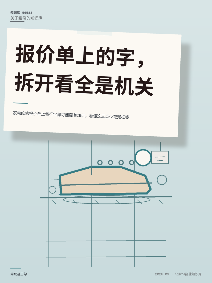 家电维修报价单上每行字都可能藏着加价，看懂这三点少花冤枉钱