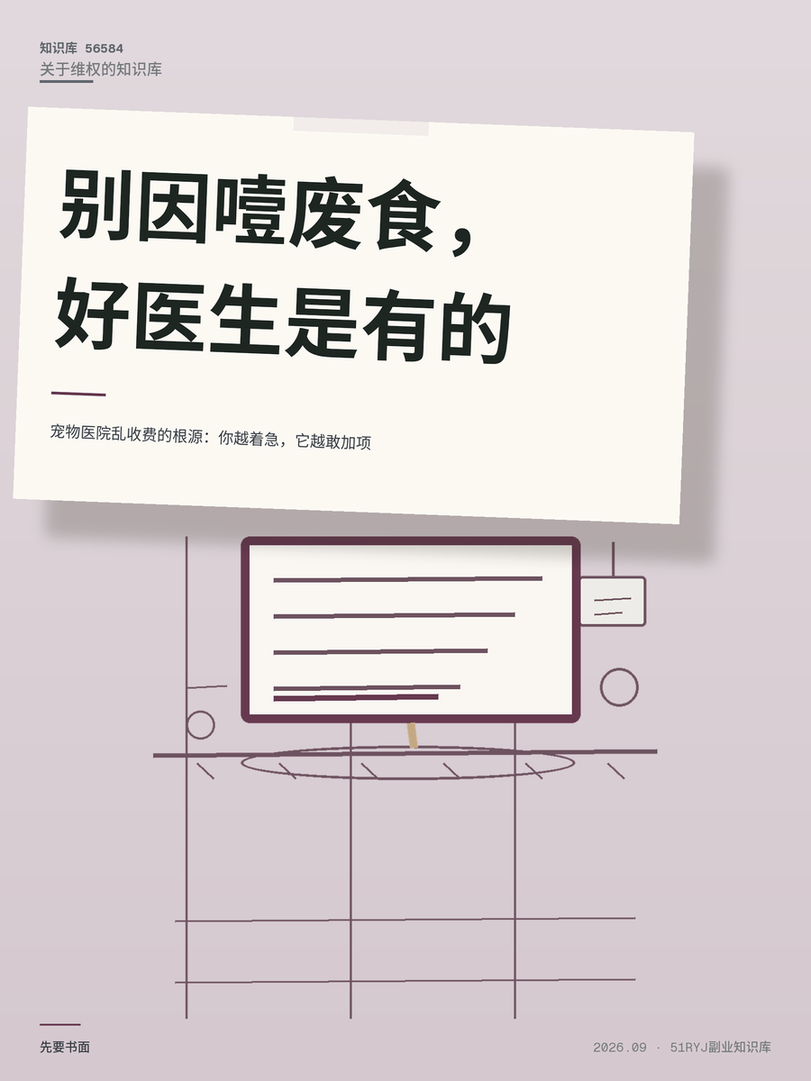 宠物医院乱收费的根源：你越着急，它越敢加项